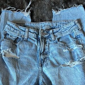 American Eagle Outfitters Light Blue Distressed Boyfriend Jeans